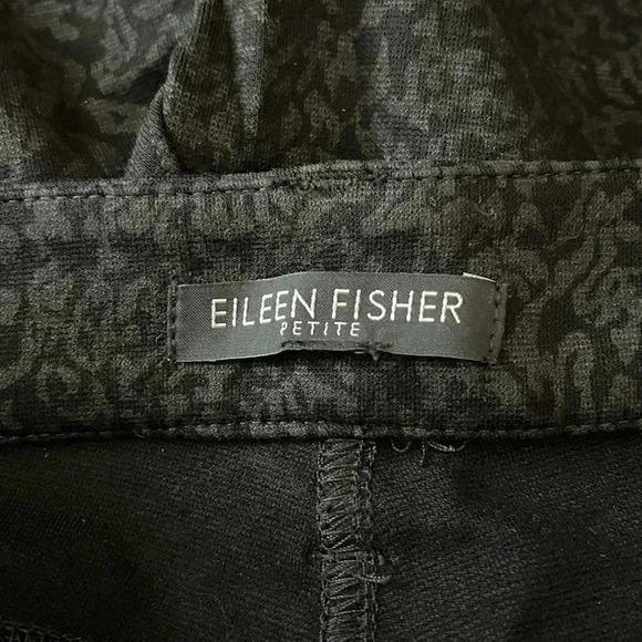 Eileen Fisher Stretch Pull On Skinny Pants Jean Jeggings Viscose Black/Gray Sz P - Picture 3 of 7